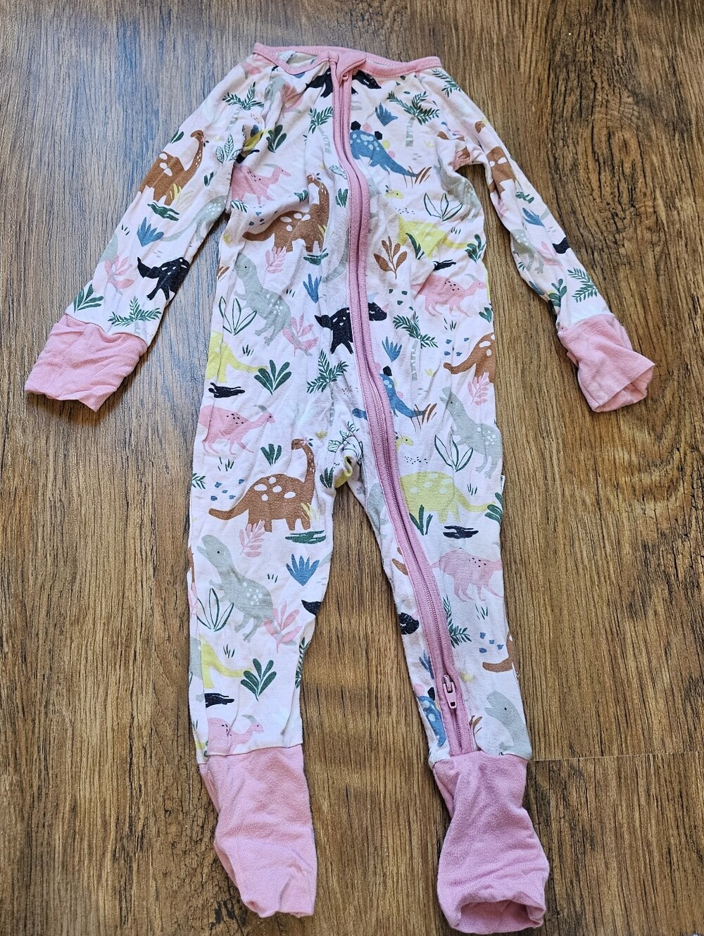 Little Sleepies Zippie Pink Dinosaurs